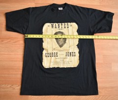 Vintage 1980s George Jones Wanted Tour Shirt Tee XL Country Johnny Paycheck