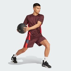 $35 Adidas Men’s Train Essentials Seasonal Colorblock Tee-Aurora Ruby-Medium-New