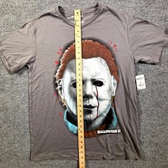 Mad Engine Halloween II Michael Myers Shirt Mens Large Gray Graphic Horror Movie
