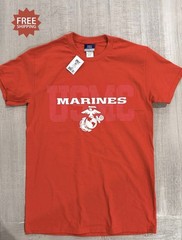 UNITED STATES MARINE CORPS -“USMC MARINES” – Red T-Shirt -Sz S / SMALL – NWT!