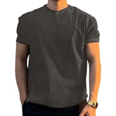 Gym Daily Wear Mens Loose Tee Round Neck Shirt 95% Polyester 5% Spandex