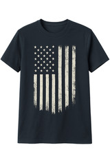 4th of July T US Flag T USA Distressed American Flag Vintage Patriotic T Shirt