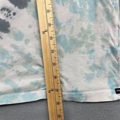 Volcom Mens Tie Dye Graphic T-Shirt Modern Fit Blue Grey White Small