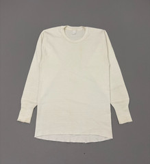 Vintage 70s Jockey Thermal Shirt Mens Cream Long Sleeve Waffle Knit Undershirt