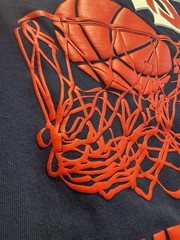 Nike Tee Shanghai Sharks Long Sleeve T-shirt Sz M Blue Embossed Print Basketball