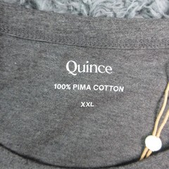 Quince Shirt Mens 2XL Gray Crew Neck Tagless 100% Pima Cotton Luxe Touch NWT