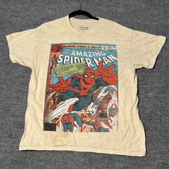 Marvel Amazing Spider-Man Comic Issue 186 Graphic Shirt Mens Medium Beige Cotton