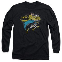 Batman Batgirl Halftone Licensed Adult Unisex Long Sleeve T-Shirt SM-3X