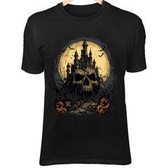 Haunted Skull Castle – Full Moon, Jack-o’-Lantern Path & Halloween Bats