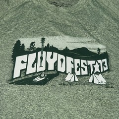 Floydfest 13 Music Festival T-Shirt Music Fest Size Large Green 100% Recycled