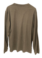 Van Heusen Layered Look Long Sleeve T-shirt XL Brown Varsity Stripe Fundamental