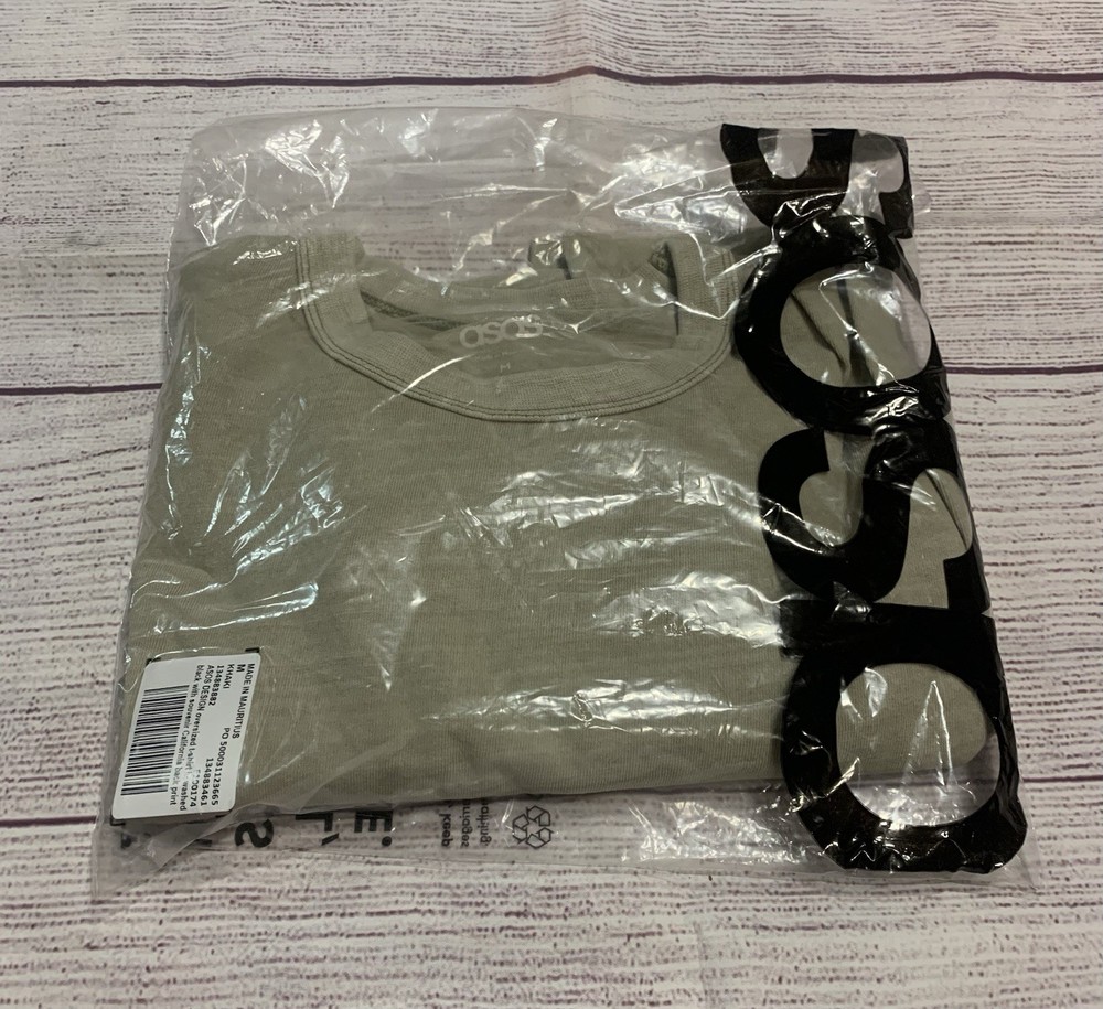 ASOS Oversized Tee In Washed Black (greenish) California Back Print Size Medium