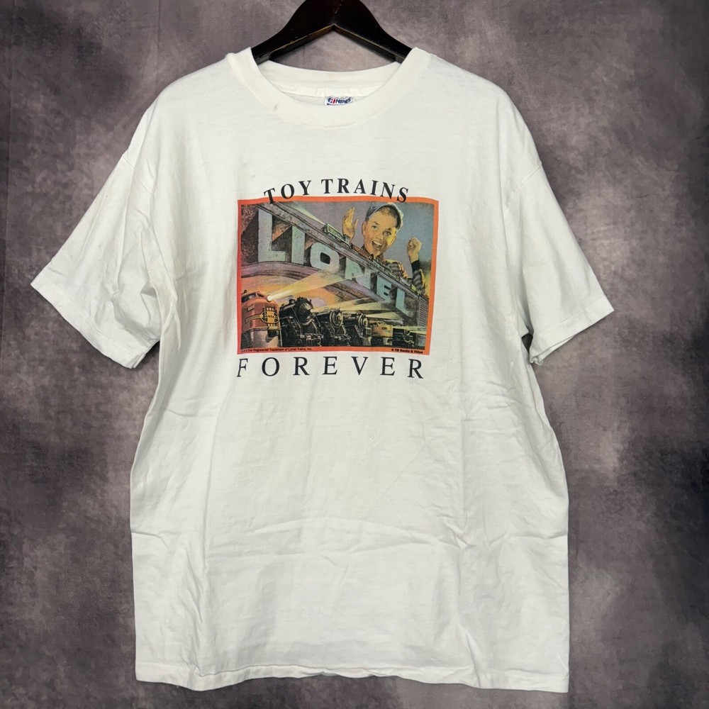 Vintage 90s Lionel Trains T Shirt Size XL Graphic