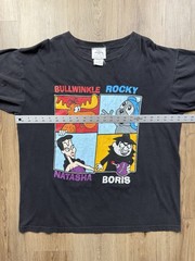 90s VINTAGE Rocky & Bullwinkle Universal Studios T-Shirt Size XL Movie Promo