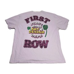FIRST ROW Art & Design Department Lavender Embroidered / Graphic T-shirt Sz LG