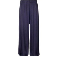 Ladies Palazzo Wide Leg Flared Elasticated Stretch Plain Trousers Womens Wide