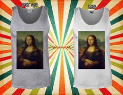 Mona Lisa Leonardo Da Vinci Painting Men Women Vest Tank Top Unisex T Shirt 1713