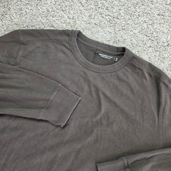 Abercrombie & Fitch Premium Essentials Long Sleeve Tee Mens XL Brown Shirt