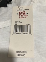 RRL Ralph Lauren Double RL Fury Fitness graphic t Shirt White Mans XL NWT 🔥