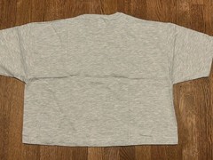 Vintage 90s Cropped T-shirt Large BOSS Russell Athletic Gray NUBLEND NOS