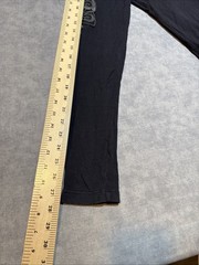 Gypsy 05 Embroidered Black Pullover Button Long Sleeve Small Made In USA-919