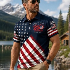 Vintage America 250th Anniversary Patriotic Shirt Men’s US Flag Top Shirt(S-5XL)