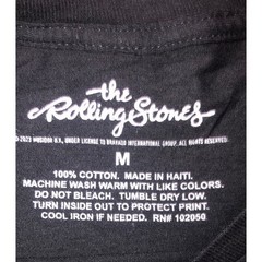 The Rolling Stones T Shirt M Black North American Tour 1975 Signature Logo NEW