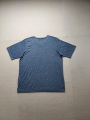 North Hudson Men T Shirt LT Blue Crew Neck Short Sleeve Pullover Basic Casual