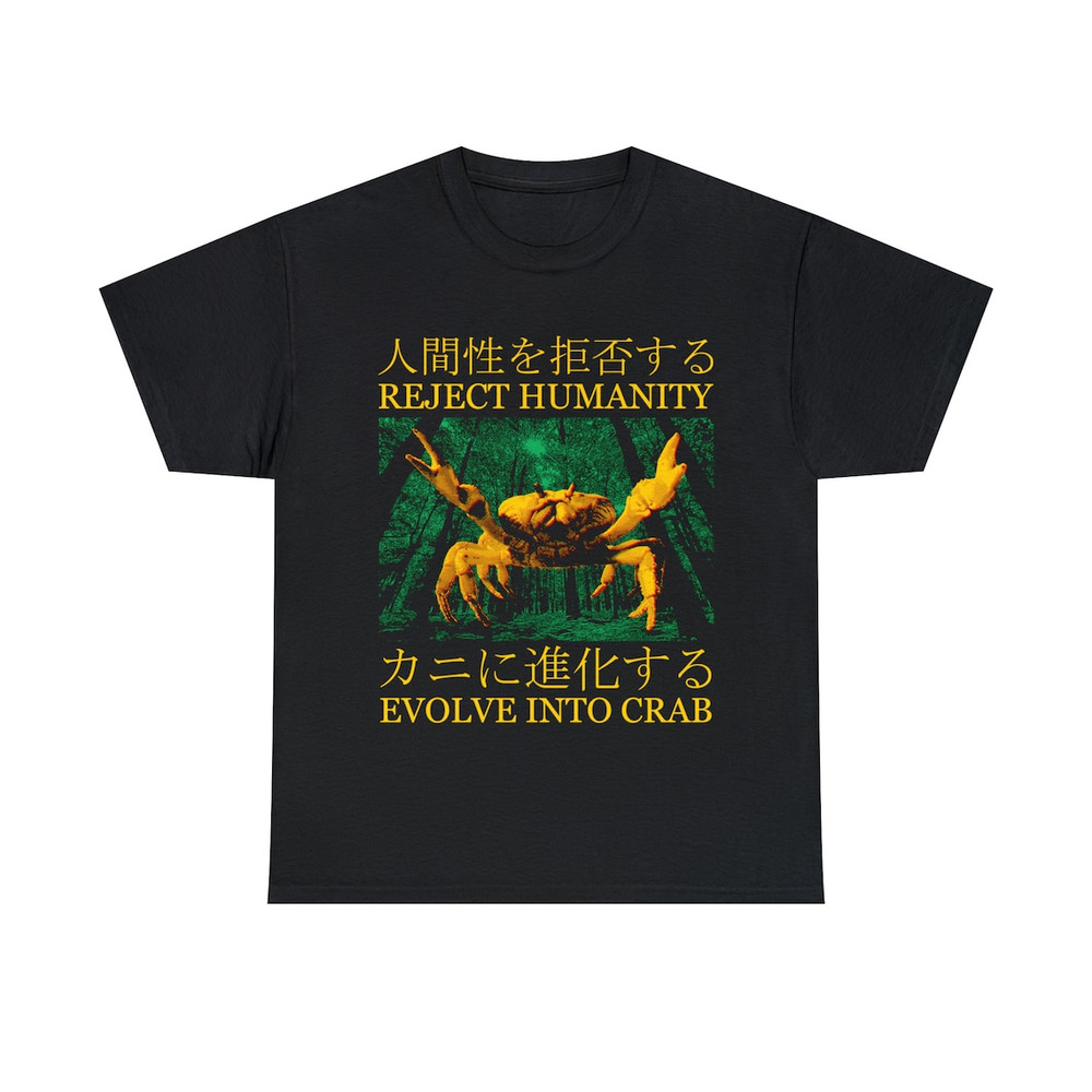 Evolve into Crab Japanese Vintage T-Shirt, Unisex tee