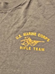 Vintage USMC US Marine Corps Rifle Teams Single Stitch 90s 80s Green