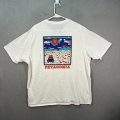 Patagonia Mens XL Regular Fit Organic Cotton T-Shirt White