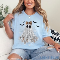 Halloween Lace Ghost Shirt, Cute Floral Ghost Shirt, Spooky Fall Floral, 203651