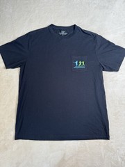 Vineyard Vines Navy Lacrosses Print Pocket Crew Neck Men’s L Short Sleeve Tee