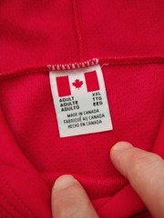 Mens XXL Vtg Red Hockey Jersey “Patrick’s” Canada Made Pit 29″ Length 35″ Stains
