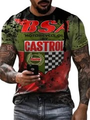 2025 Men’s T-shirts 3d Retro Printed Short Sleeve Tops Vintage Oil T Shirt