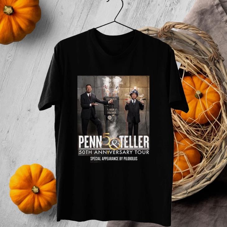 Penn & Teller 50 Years Of Magic Tour TShirt Black Unisex Reprint