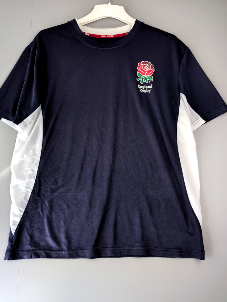England Rugby Mens T Shirt Large Navy RFU Rose Rugby Union Tee