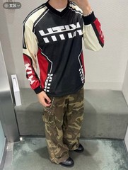 KITH Retro Color Block Laser Cut Racing Mesh Long Sleeve Tee Unisex