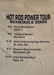 2026 Hot Rod Power Tour T-Shirt Chevrolet Performance Men’s Size XL Route 66