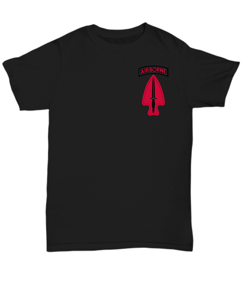 USASOC Shirt – US Special Forces Operations – Delta SFOD-D Patch – Unisex Tee