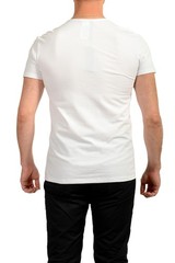 Versace Men’s White Gold Medusa Print Crewneck T-Shirt Versace sz 8 US 2XL IT 56