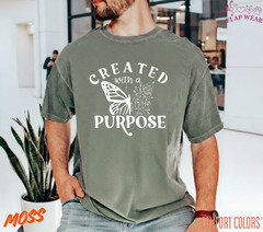 Unisex Created With A Purpose T-Shirt, Men T shirt,Women T shirt Gift Christian