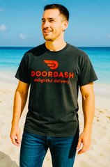 DoorDash Delivery Driver Black T-Shirt Men’s Size L Graphic Logo Pre-Owned