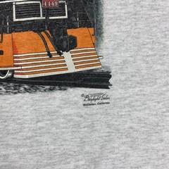 Southern Pacific 4449 Train Graphic Tee Daylight Sales T-Shirt Mens Large Gray