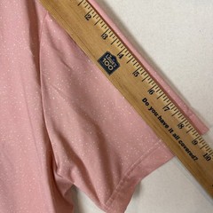 Primo Shirt Mens Medium Pink Henley Polka Dot Lightweight Stretch Tee Jersey