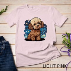 Brown Maltipoo Starry Night Van Gogh Maltipoo Mom Dad Owner Unisex T-shirt