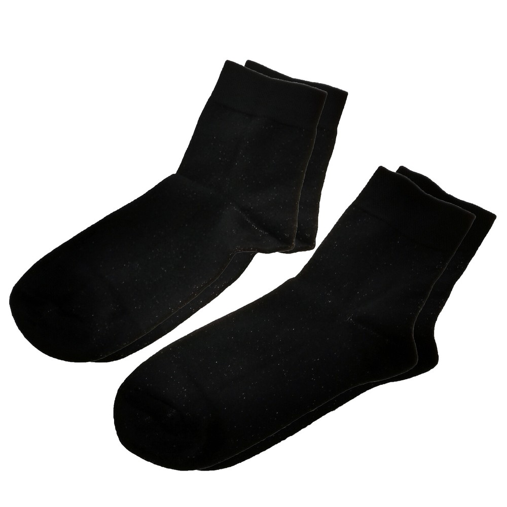 Anti Bacteria EMF Casual Socks for Therapy Healthy Silver Fiber Unisex 2 packs
