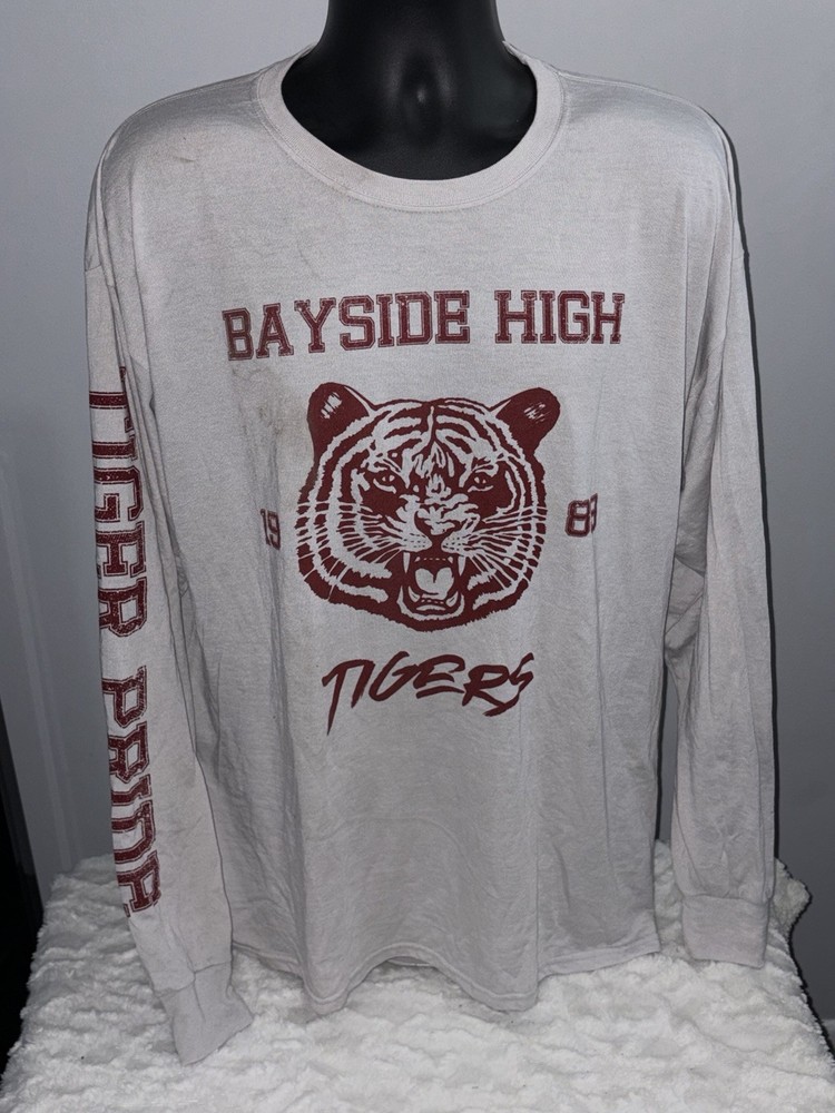 SAVED BY THE BELL BAYSIDE HIGH LONG SLEEVE GRAPHIC TEE SHIRT MENS XL NWOT AS IS