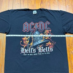 Vintage ACDC Shirt Mens Size XL Black Liquid Blue Hell’s Bells 2007