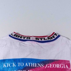 Vintage 1996 Olympics Soccer Shirt Large Final Kick To Athens Georgia Tee 90s